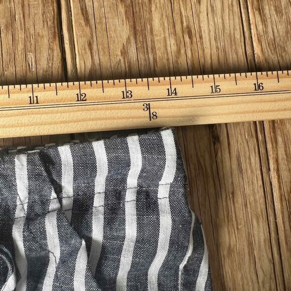 4our Dreamers Womens Blue/White Cotton Striped Beach Lounge Pants Size S EUC - Picture 11 of 12